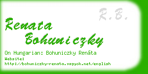 renata bohuniczky business card