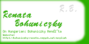 renata bohuniczky business card